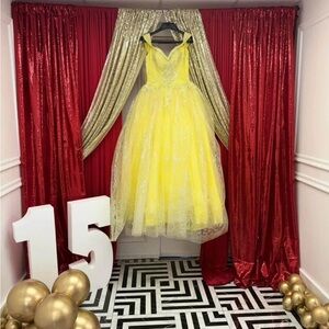 Yellow Ballgown Dress For Quinceañera Or Sweet 16 - Belle / Beauty And The Beast